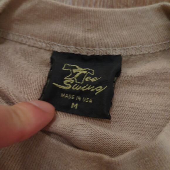 VTG Machinist and Aerospace Workers Adult Medium Shirt Camo Jet Plane Gun USA - Picture 5 of 10